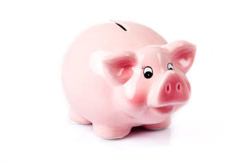 Moneybox cutout.  Piggy bank.