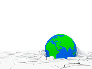 Abstract illustration of Green Earth with place for your text