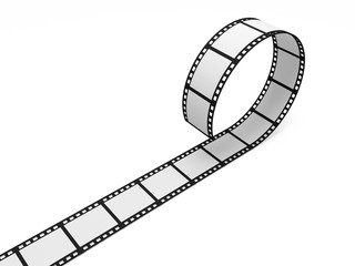 Fototapeta premium Blank Film Strip isolated on white background