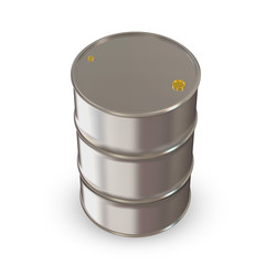 Metal Barrel on white background