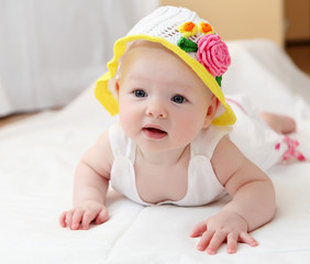 cute baby in hat