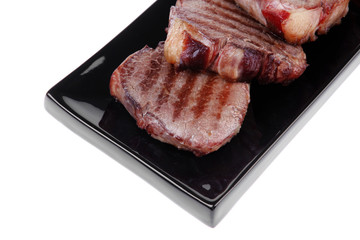 roasted beef meat steaks