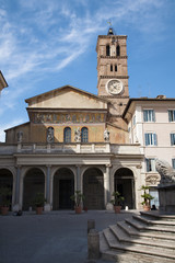 Fototapeta na wymiar Rome - basilica Santa Maria in Trastevere