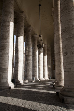 Rome - colonnade by st. Peter s basilica