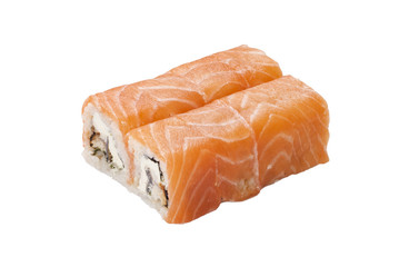 sushi roll isolated on white