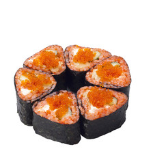sushi roll isolated on white