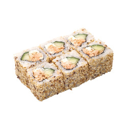 sushi roll isolated on white