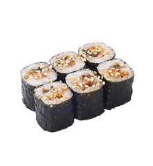 sushi roll isolated on white