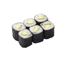 sushi roll isolated on white