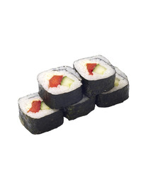 sushi roll isolated on white