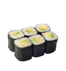 sushi roll isolated on white