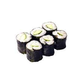 sushi roll isolated on white