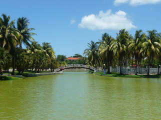 The paradise bridge in Josone park Varadero