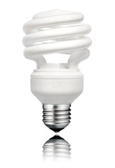 Saver Lightbulb with Screw bottom Isolated