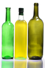 bottles for wine and oil