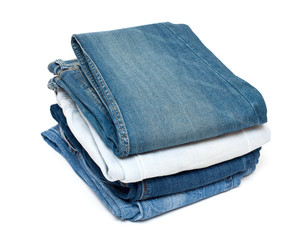 stack of jeans