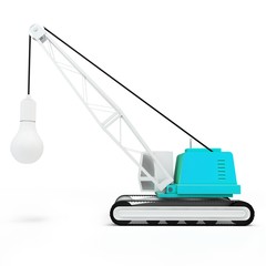 3d crane with lamp