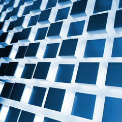3d metallic cubes abstract wall