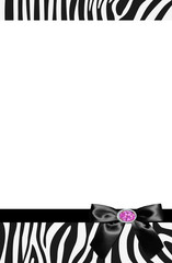 elegant zebra print stationery