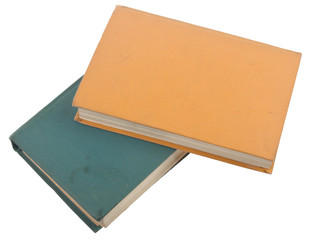 Old books isolated on white background