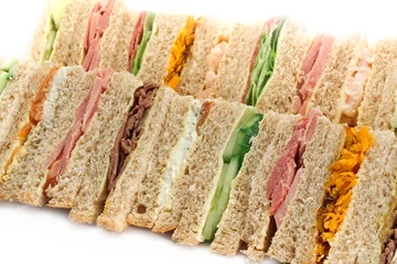 Deurstickers Buffet sandwich platter © stocksolutions