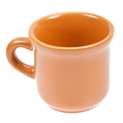 Empty coffee cup isolated on white background