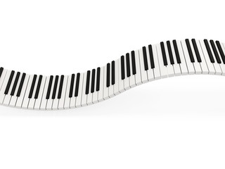 Abstract Piano Keys on white background