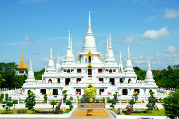 White Pagodas at Wat Asokaram