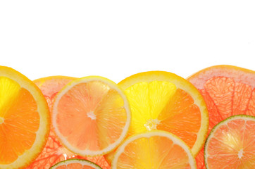lime lemon grapefruit and orange slices