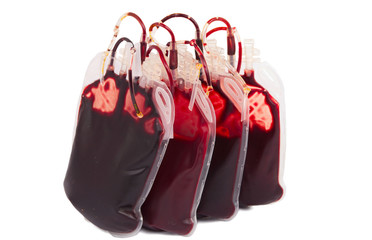 bags of blood, isolated