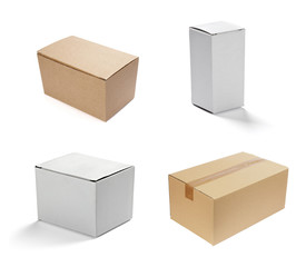 blank white box container