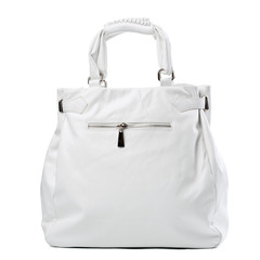 Leather women bag isolated over white, with clipping path