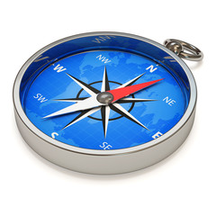 Compass on white background