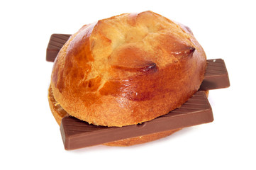 bun and chocolate