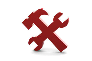 Obraz premium Wrench and hammer