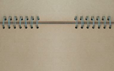 Old Open Spiral Brown stained Book Note background