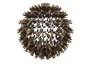 Gruppo di Gatti, tanti felini, 3d render, scontorno