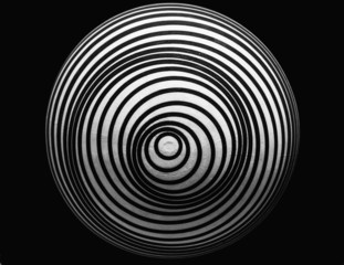 Abstract black and white spiral