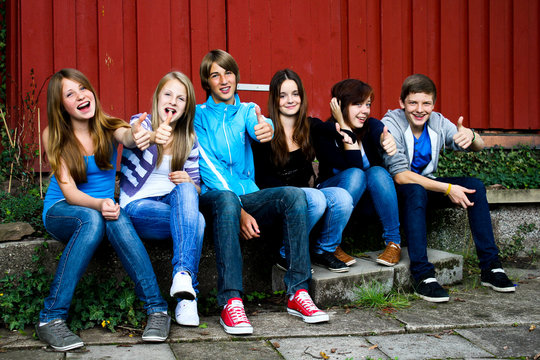 Gruppe Teenager