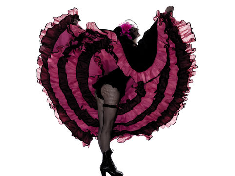 woman dancer dancing french cancan