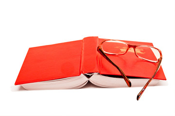 book and glasses