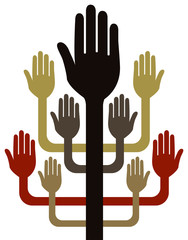 Obraz premium Hand tree design.