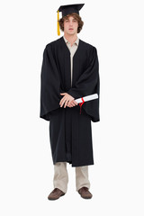 Obraz na płótnie Canvas Student in graduate robe