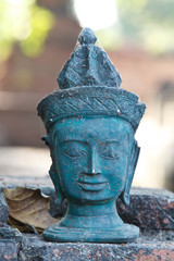 Portrait of a buddha ancient statues