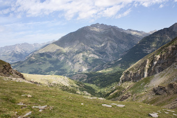 Fototapeta premium landscape of pyrenees mountains, Panticosa, Spain