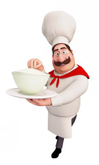 Chef with pot