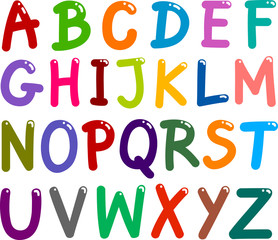 Naklejka premium Kolorowy alfabet wielkich liter