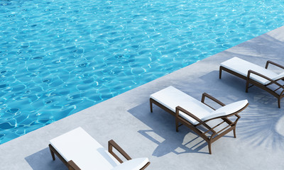 Summer exterior swimming pool sunbath, tan swim