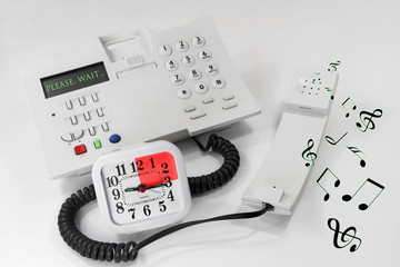 Llamada en espera, perdiendo tiempo y dinero.