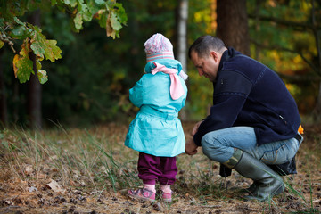 Dad and little girl